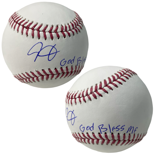 Luis Gil Autographed New York Yankees OMLB God Bless Me Inscription JSA