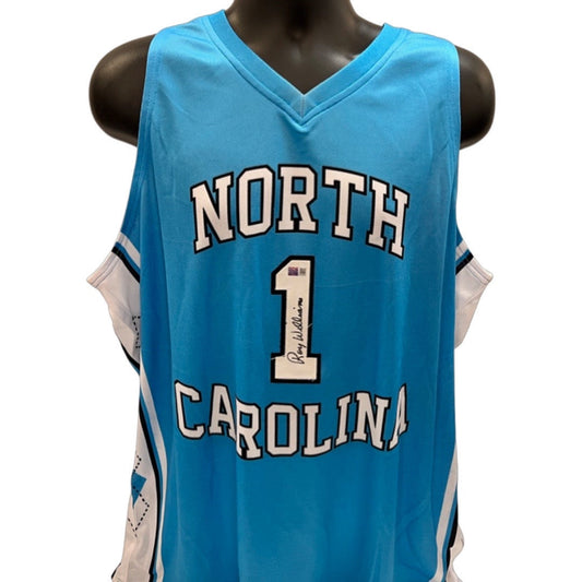 Roy Williams Autographed University of North Carolina Tar Heels Blue Jersey Steiner CX