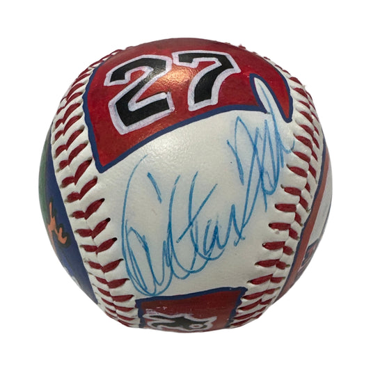 Carlton Fisk Autographed 1/1 Art Baseball Beckett