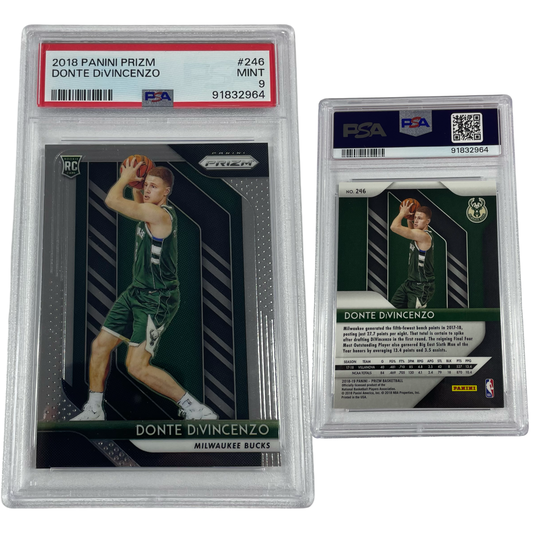 2018 Donte DiVincenzo Panini Prizm Rookie #246 PSA MINT 9