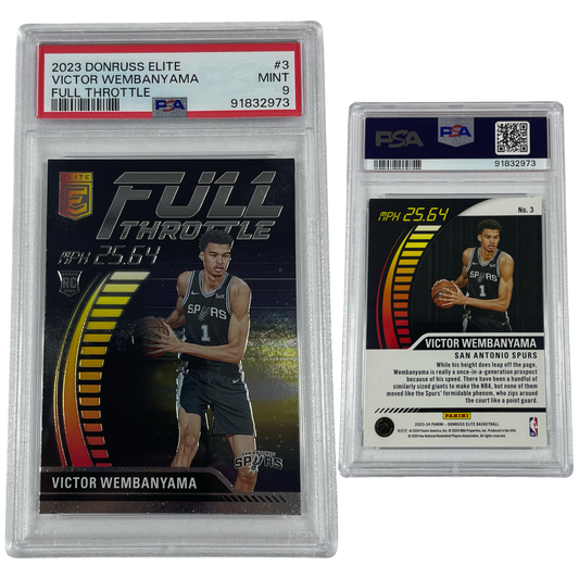 2023 Victor Wembanyama Donruss Elite Full Throttle Rookie #3 PSA MINT 9