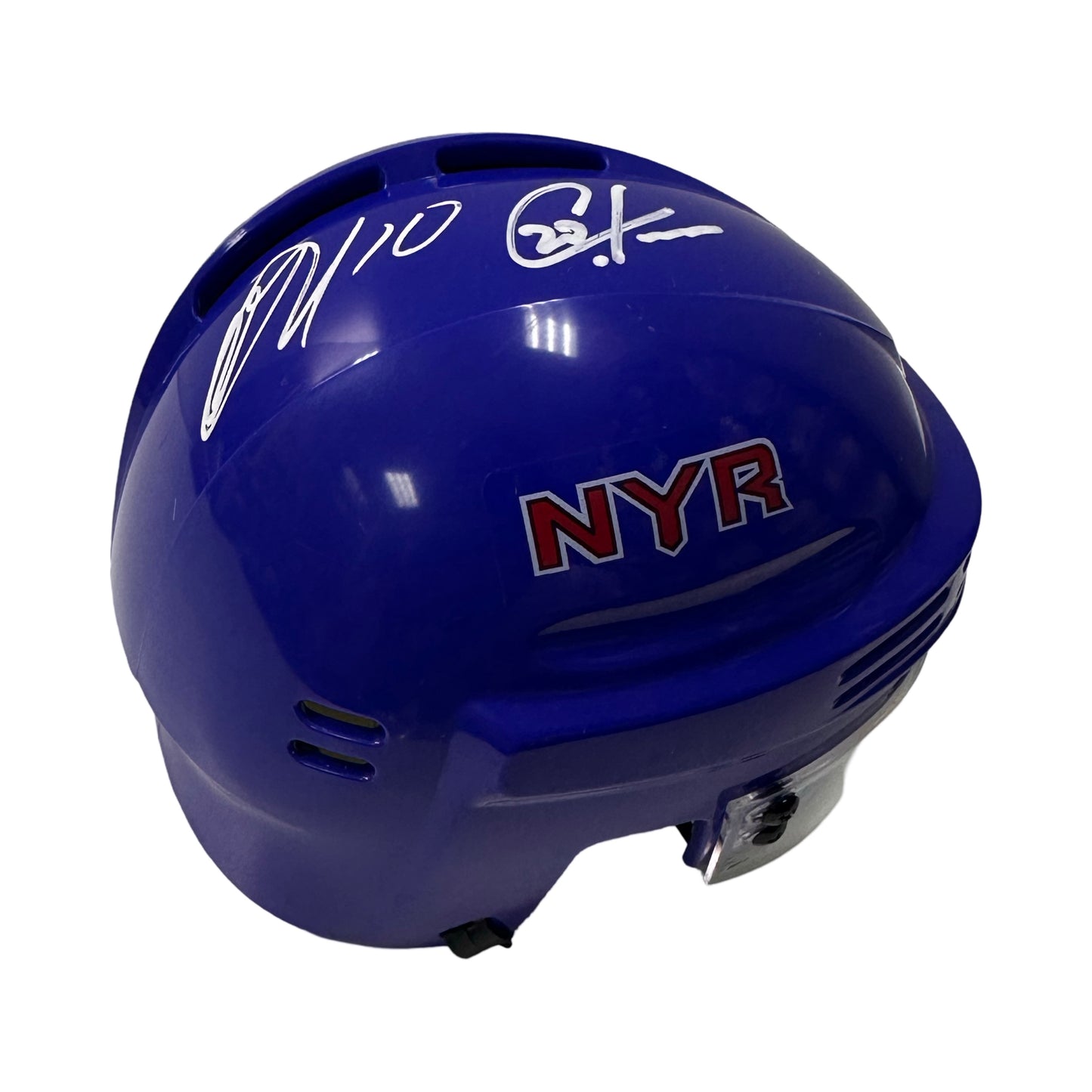 Artemi Panarin & Chris Kreider Autographed New York Rangers Blue Mini Helmet Beckett