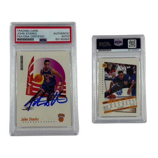 1991-92 John Starks Autographed Skybox #194 PSA Auto Authentic