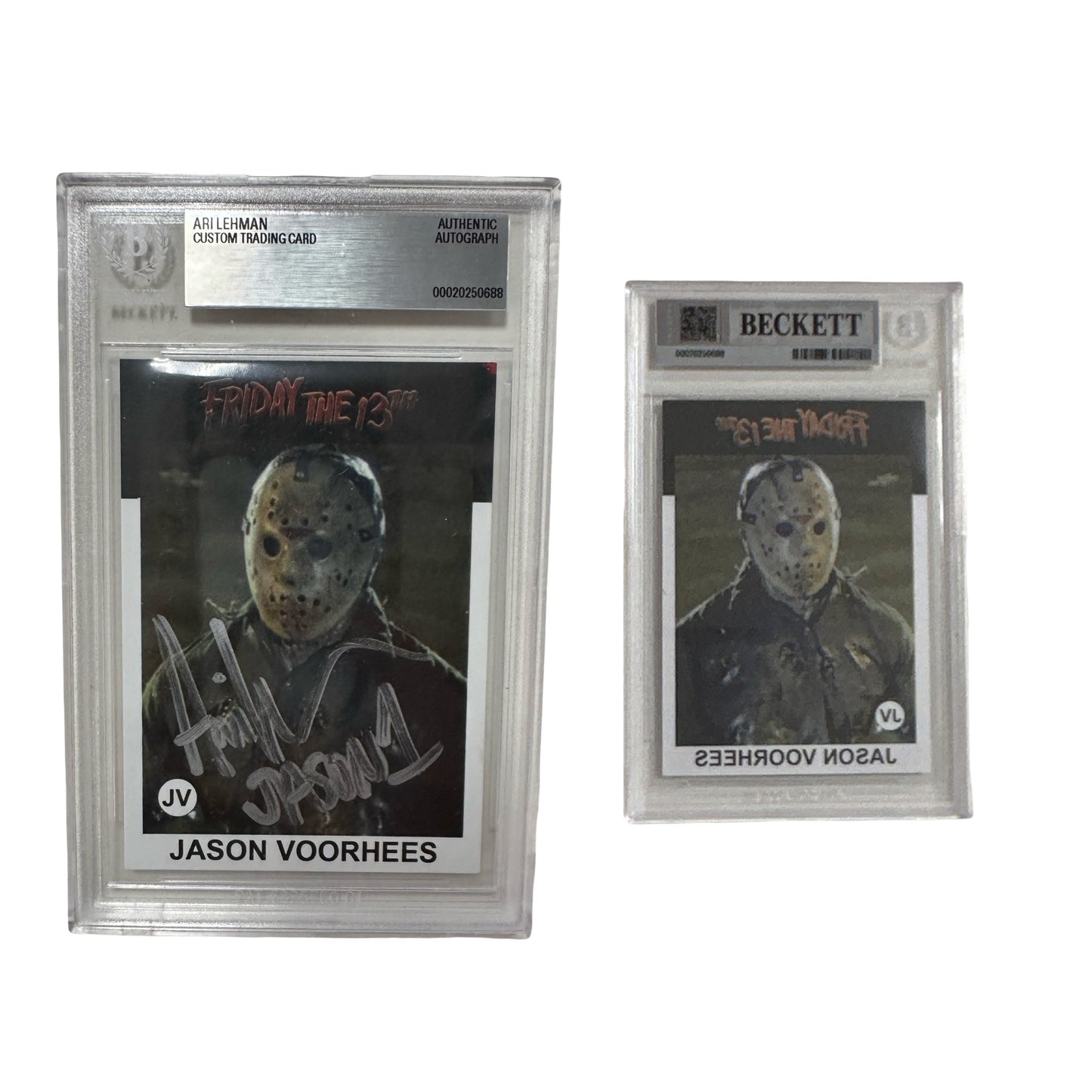 Ari Lehman Autographed Jason Voorhees Friday the 13th Card White Mask Silver Ink Beckett BAS