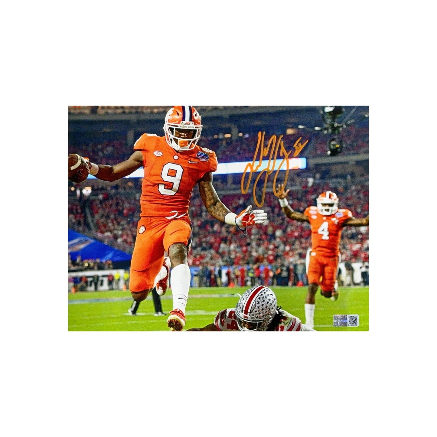 Wayne Gallman Autographed Clemson Tigers Nat’l Championship w/ Watson 8x10 Steiner CX
