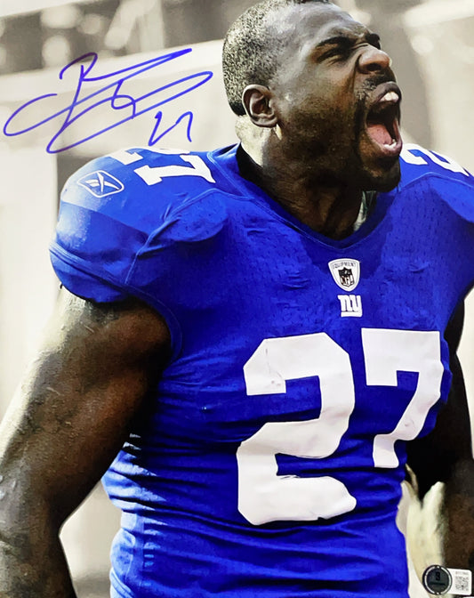 Brandon Jacobs Autographed New York Giants Scream 11x14 Photo Beckett BAS