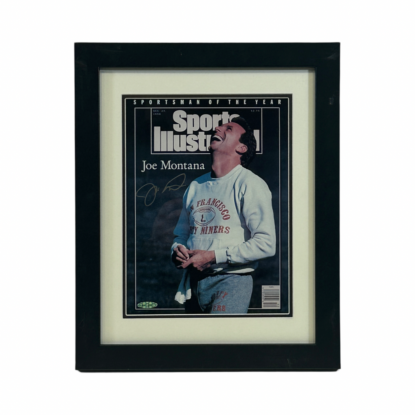Joe Montana Autographed Sports Illustrated Framed 8x10 Upper Deck