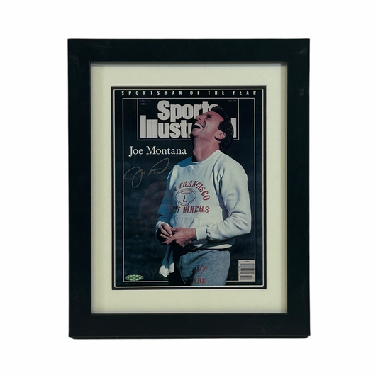 Joe Montana Autographed Sports Illustrated Framed 8x10 Upper Deck