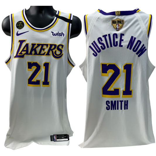 JR Smith Los Angeles Lakers 2020 NBA Finals Game Used Jersey White