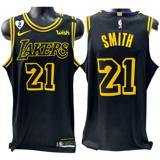 JR Smith Los Angeles Lakers 2020 NBA Finals Game Used Jersey Black