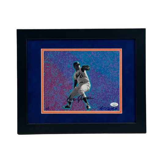 Tom Seaver Autographed New York Mets Bill Lopa Art 1/1 Framed JSA