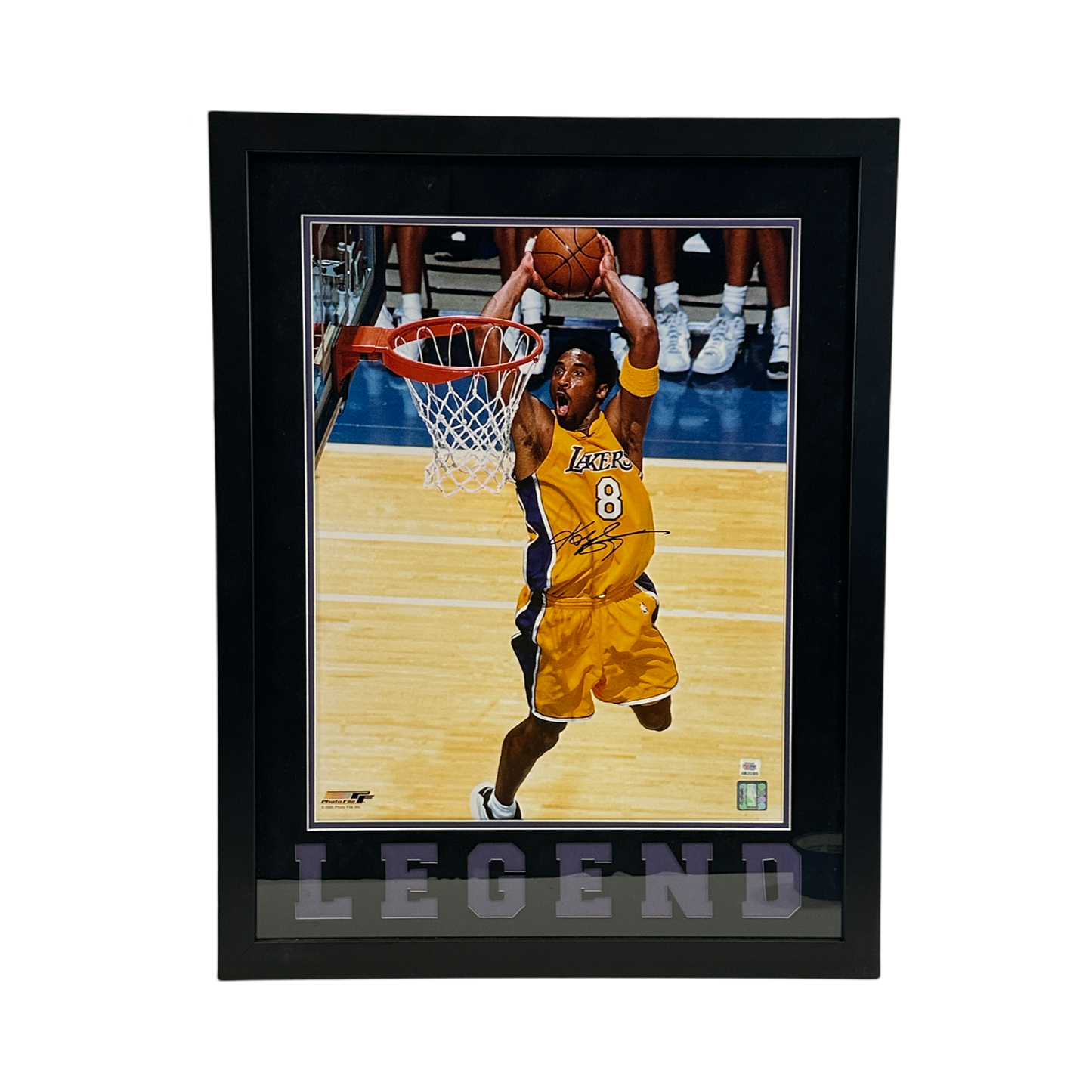 Kobe Bryant Autographed Los Angeles Lakers LEGEND Photo Framed PSA