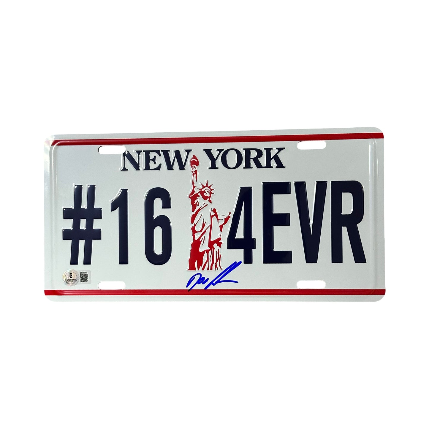 Doc Gooden Autographed New York Mets License Plate Beckett BAS