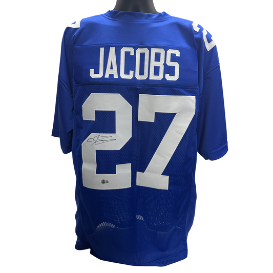 Brandon Jacobs Signed New York Giants Blue Jersey Beckett