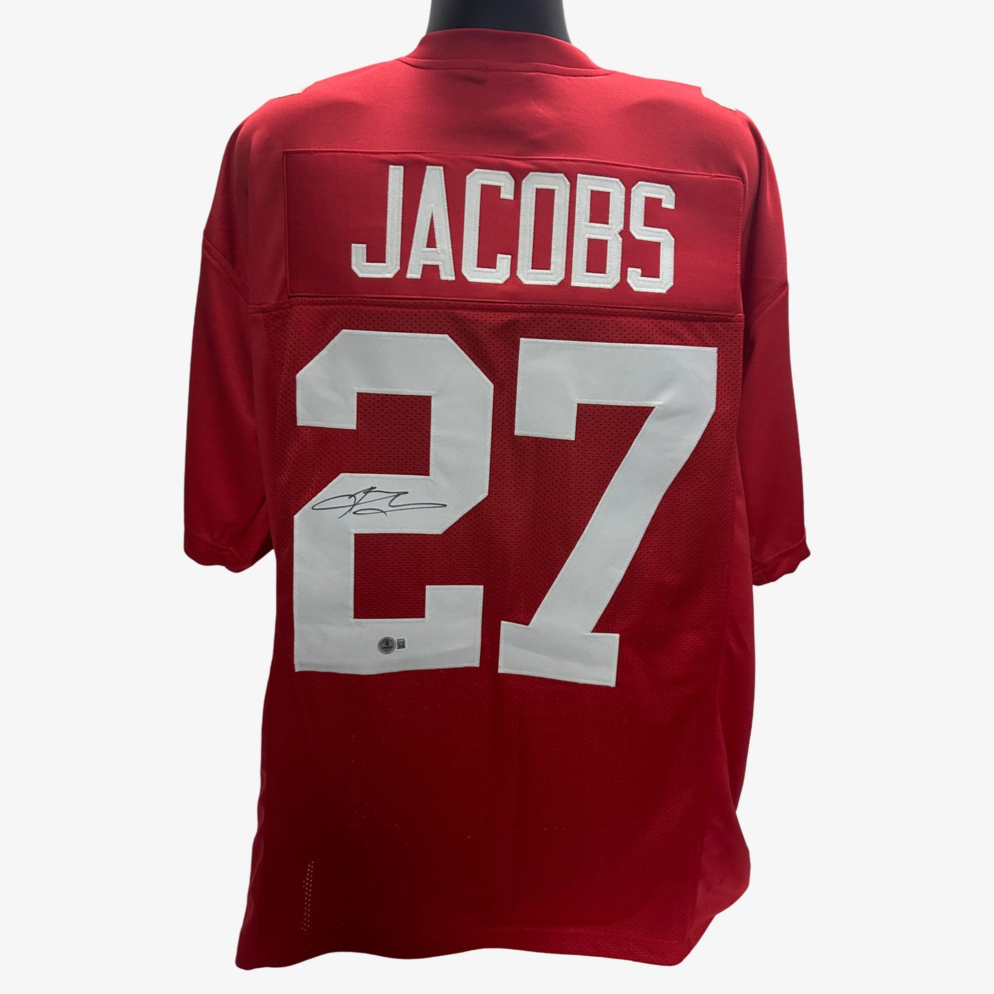 Brandon Jacobs Signed New York Giants Red Jersey Beckett