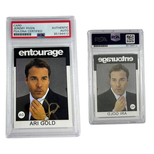 Jeremy Piven Autographed Ari Gold Entourage Card Close Up Gold Ink PSA Auto Authentic