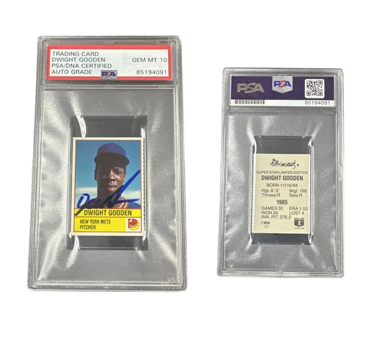 1986 Dwight "Doc' Gooden Dorman's Cheese Superstar #12 PSA GEM MT 10 Auto