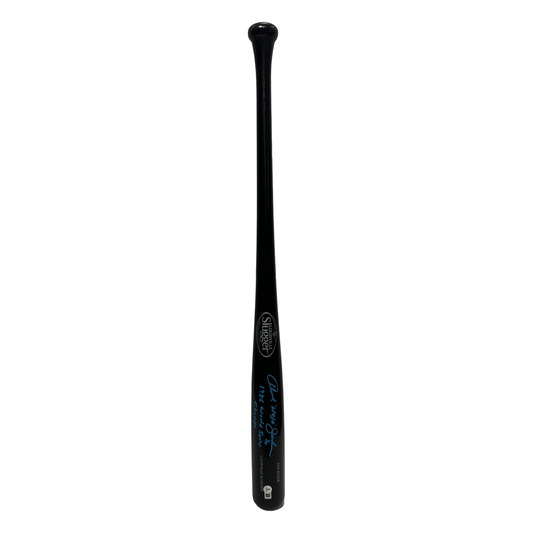 Howard "Hojo" Johnson Autographed New York Mets "1986 World Series Champs" Inscribed Black Louisville Slugger Bat Light Blue Ink Beckett