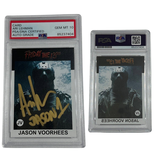 Ari Lehman Autographed Friday The 13th Card PSA GEM MT 10 Auto