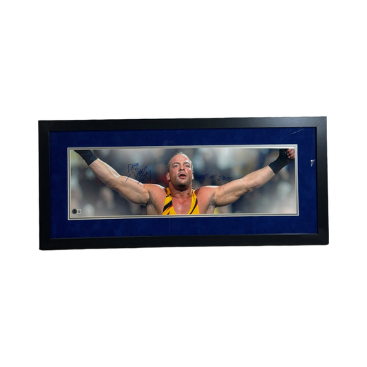 Rob Van Dam Autographed WWE ECW Wrestling Framed 8x26 Beckett - "WWE HOF 21" Inscription