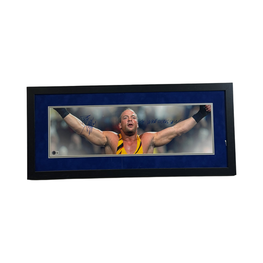 Rob Van Dam Autographed WWE ECW Wrestling Framed 8x26 Beckett - "The Whole F****** Show" Inscription