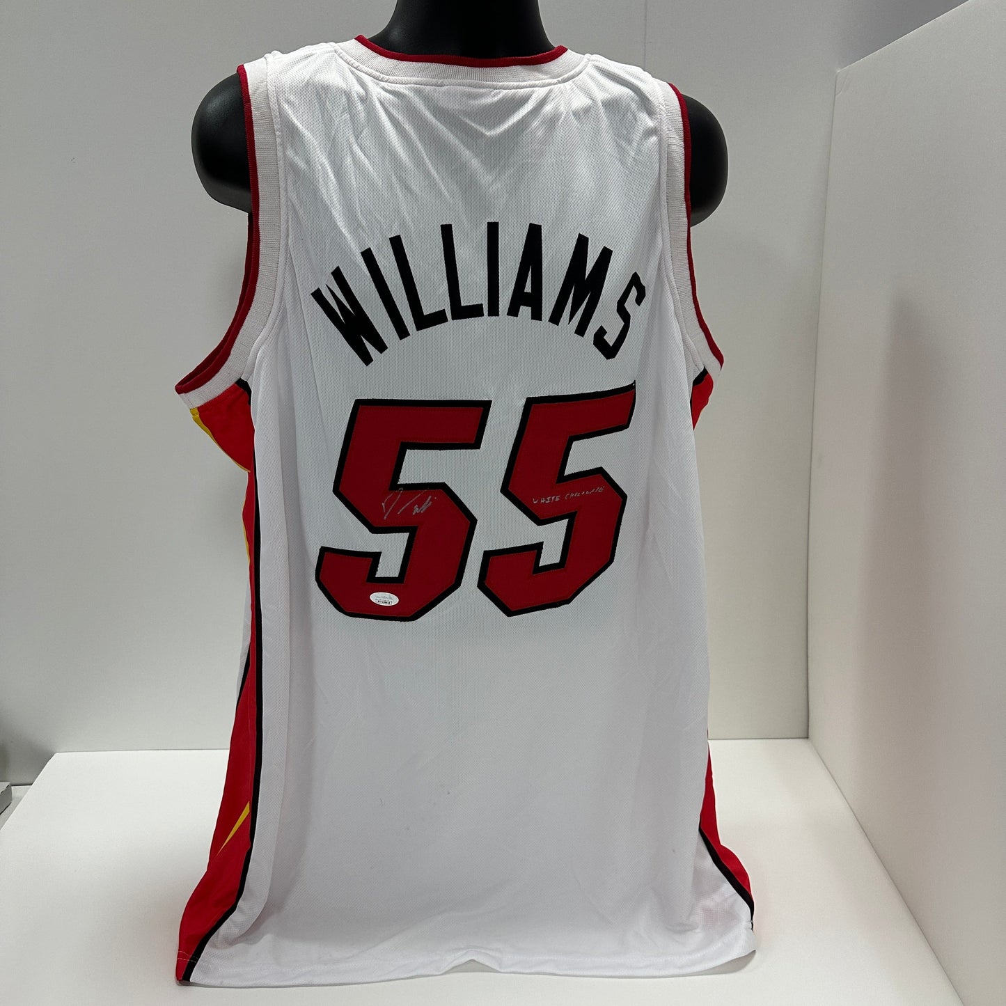 Jason Williams Autographed Miami Heat White Jersey "White Chocolate" Inscription JSA Certified