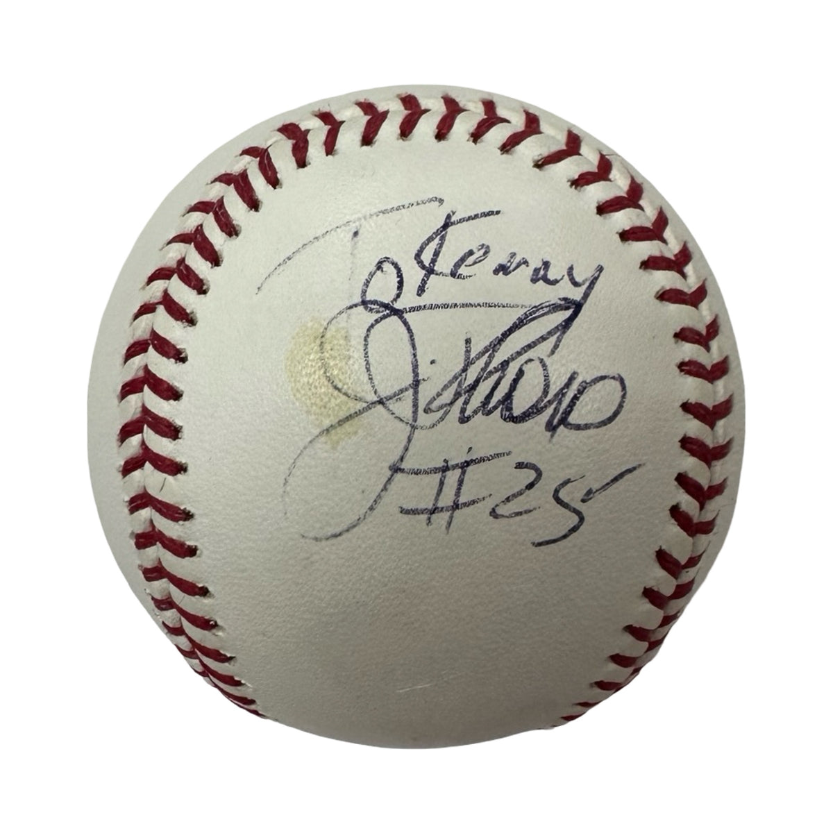 Jim Thome Autographed Cleveland Indians OMLB JSA