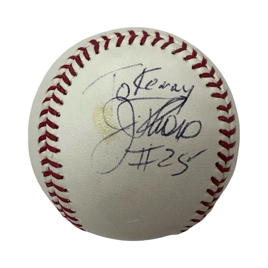 Jim Thome Autographed Cleveland Indians OMLB JSA