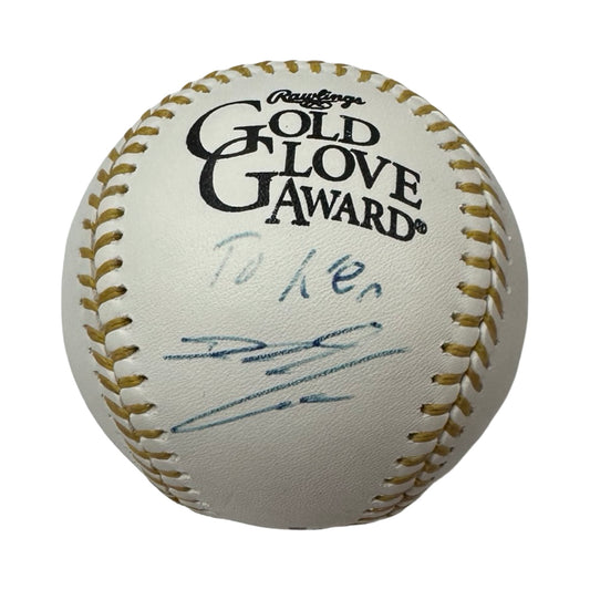 Nolan Arenado Autographed Inscribed Gold Glove Logo Ball JSA