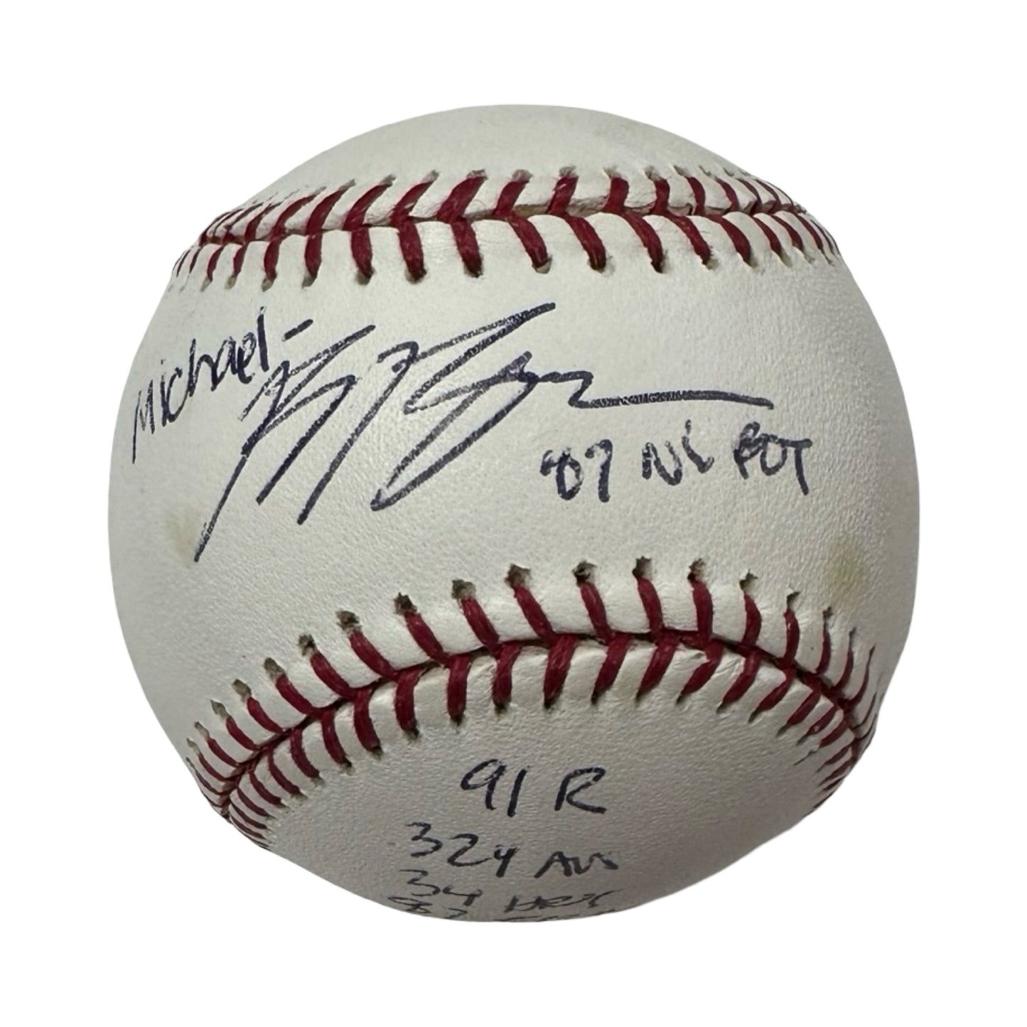 Ryan Braun Autographed Milwaukee Brewers Inscription NL ROY 07 OMLB JSA