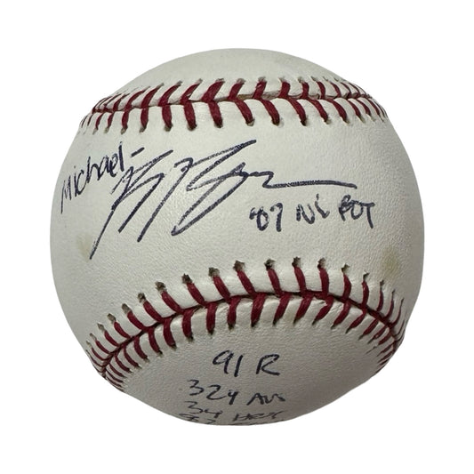 Ryan Braun Autographed Milwaukee Brewers Inscription NL ROY 07 OMLB JSA