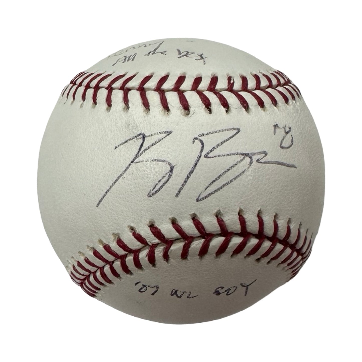 Ryan Braun Autographed Milwaukee Brewers Inscription NL ROY 07 OMLB JSA