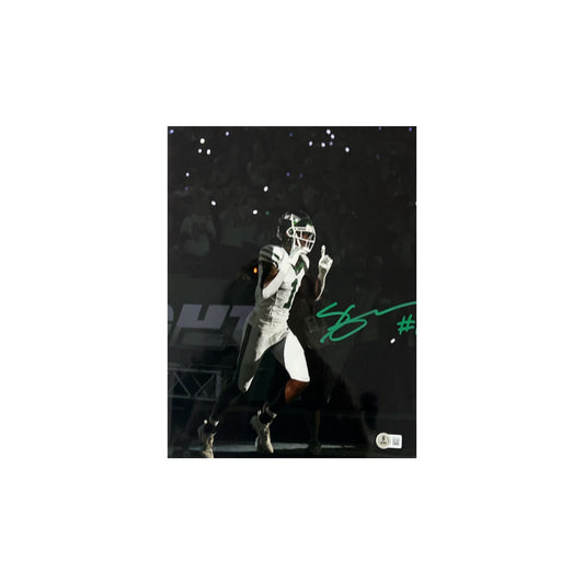 Sauce Gardner Autographed New York Jets Opening Night Blackout 11x14 Beckett