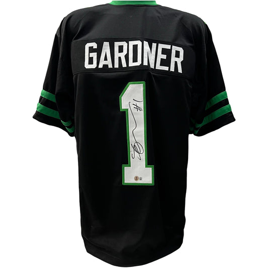 Sauce Gardner Autographed New York Jets Black New Style Jersey Beckett