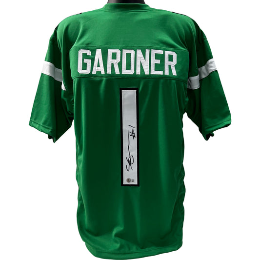 Sauce Gardner Autographed New York Jets Green Jersey Beckett