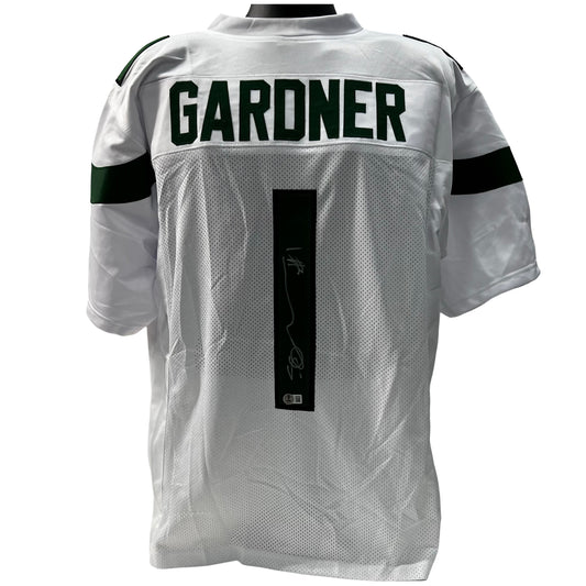 Sauce Gardner Autographed New York Jets White Jersey Beckett