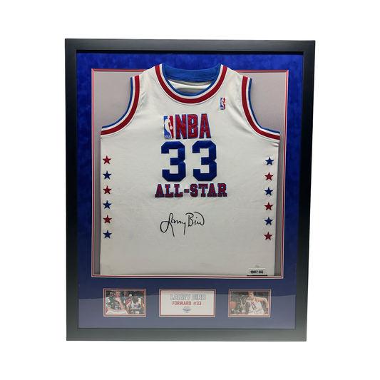 Larry Bird Autographed Boston Celtics 1985 NBA All Star Mitchell & Ness Authentic Jersey JSA - Framed