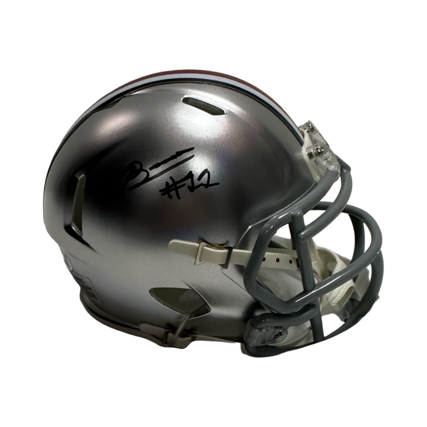 Brock Boyd Ohio State Buckeyes Grey Mini Helmet JSA COA