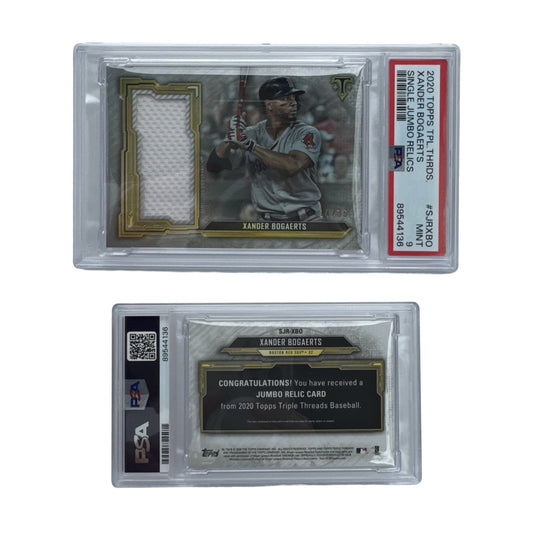2020 Xander Bogaerts Topps Triple Threads Single Jumbo Relic /36 #SJRXBO PSA MINT 9