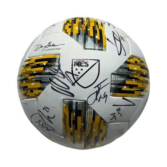 2018 New York City FC Team Autographed Game Used MLS Adidas FIFA Soccer Ball JSA Fanatics