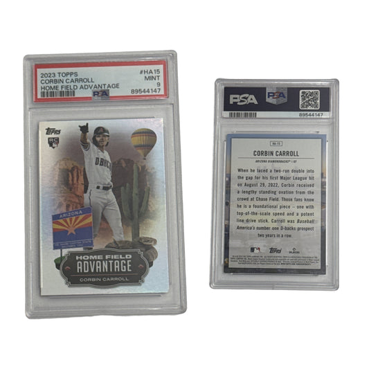 2023 Corbin Carroll Topps Home Field Advantage RC #HA15 PSA MINT 9