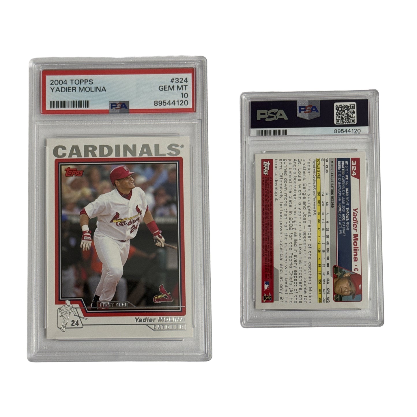 2004 Yadier Molina Topps #324 PSA GEM MT 10