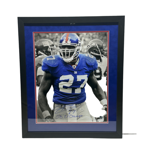 Brandon Jacobs Autographed Framed New York Giants Spotlight Inscribed "2x SB Champs" 16x20 Beckett