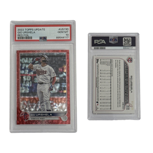 2022 Gio Urshela Topps Update Red Foil /199 #US130 PSA GEM MT 10