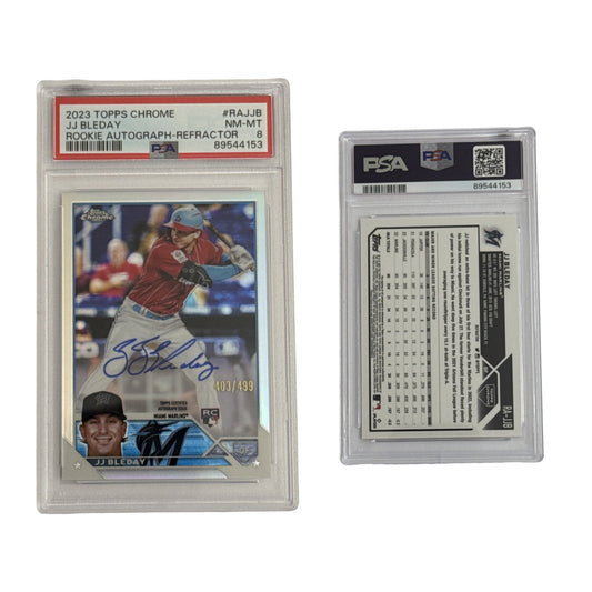 2023 JJ Bleday Topps Chrome Rookie Autograph Refractor /499 #RAJJB NM-MT 8
