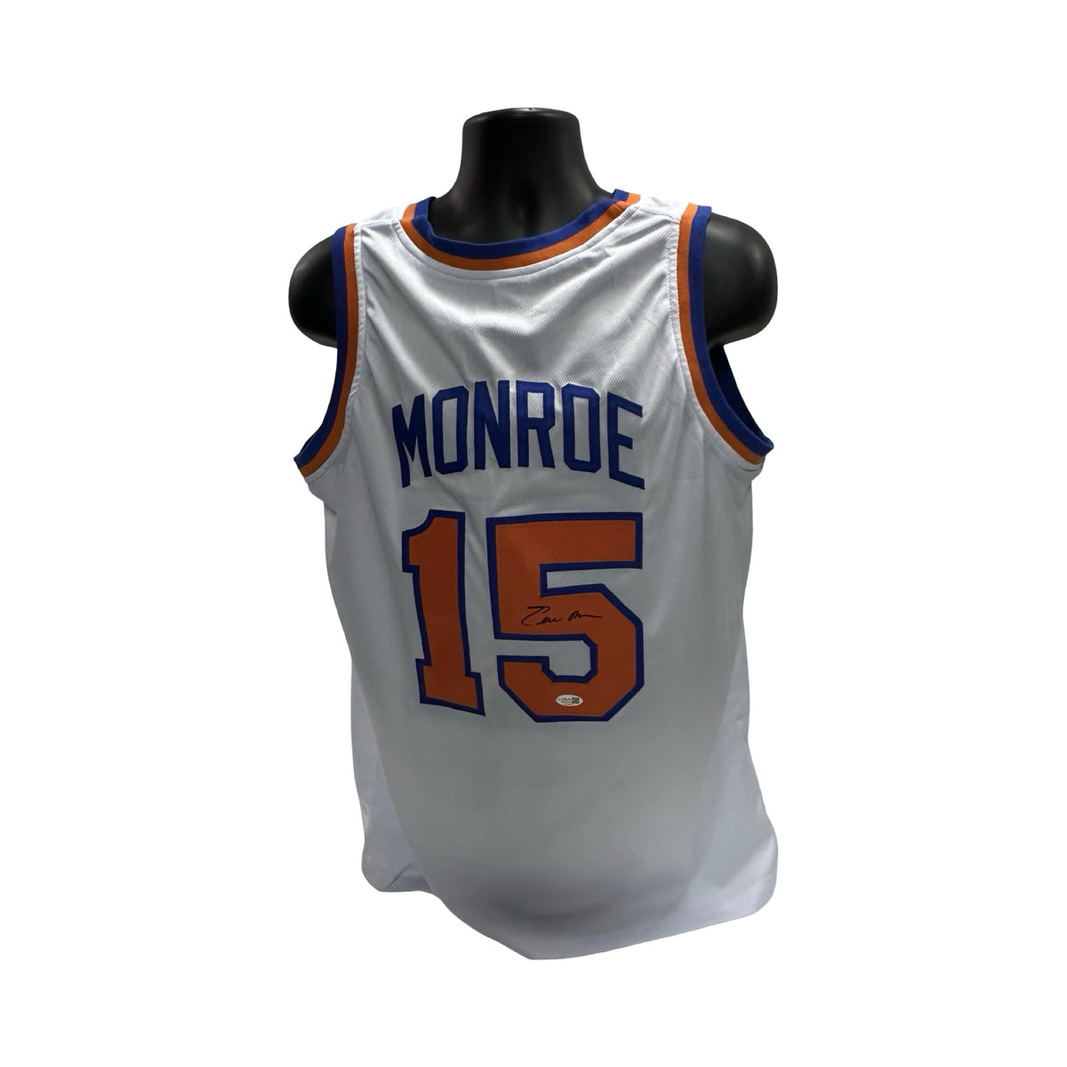 Earl Monroe Autographed New York Knicks White Jersey JSA COA