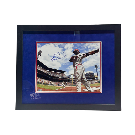 Ryan Howard Autographed Philadelphia Phillies On Deck Circle 11x14 Steiner CX - Framed