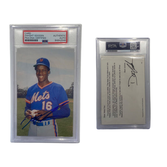 1985 Dwight "Doc" Gooden Autographed Postcard #488 PSA Auto Authentic