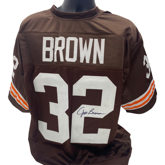 Jim Brown Autographed Cleveland Browns Brown Jersey JSA