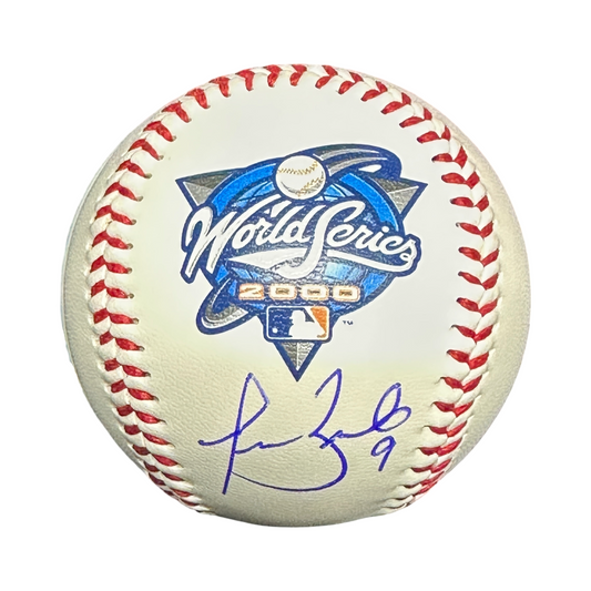 Todd Zeile Autographed New York Mets 2000 Colored Subway Series Logo Baseball Beckett BAS